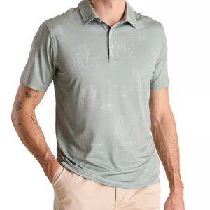 chubbies Men’s Sage Green Polo with Willow Golf Print
